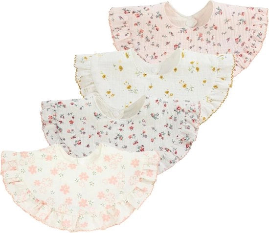 Set di 4 bandane baby mousseline a quadrante rotante in cotone per bambini maschi e femmine