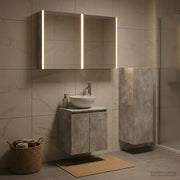 Set di mobili per il bagno 4 pcs Grigio Cemento 3407426