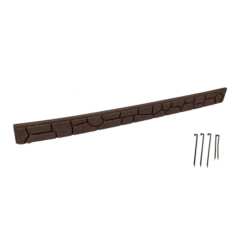 BORDURA EFFETTO PIETRA BROWN 120CM IN GOMMA.