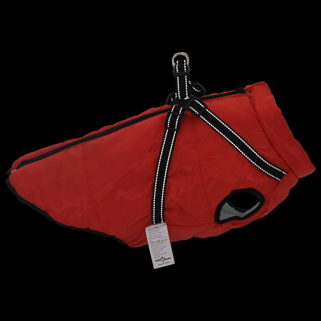 Cappotto per Cani Rosso L68 Pile e Poliestere CFW9342241