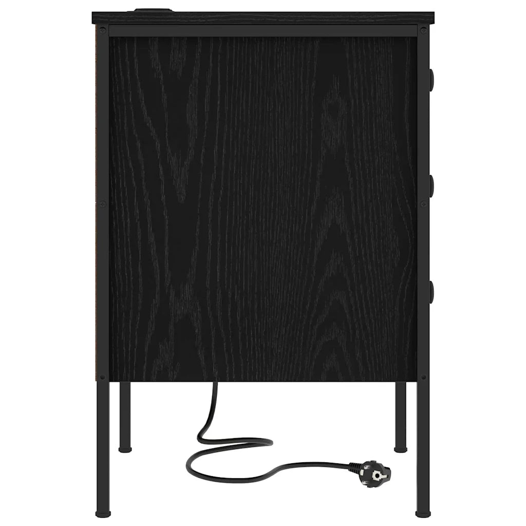vidaXL Armadio da Notte Rovere nero 42 x 41 x 61 cm Legno multistrato