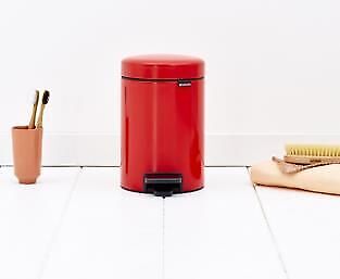 Brabantia 112140 bidone per la spazzatura 3 L Rotondo Rosso
