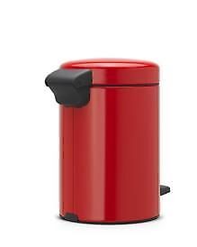 Brabantia 112140 bidone per la spazzatura 3 L Rotondo Rosso