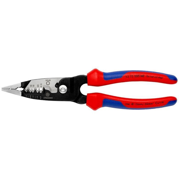 Knipex 13 72 200 ME pinza spellacavi Nero, Blu, Rosso, Acciaio inox