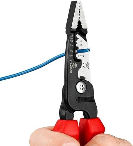 Knipex 13 72 200 ME pinza spellacavi Nero, Blu, Rosso, Acciaio inox