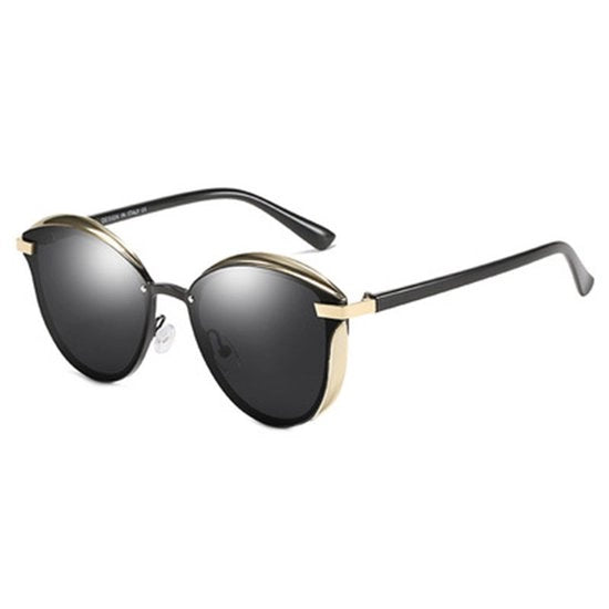Ombrellone per donne, protezione UV elegante, modello 400, stile classico metallic nero, lenti ultralighe per la guida in auto.
