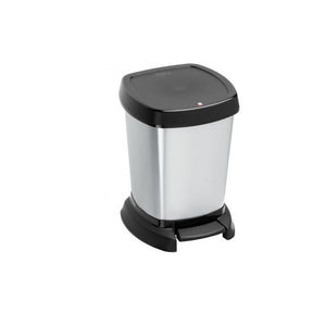 PATTUMIERA CON PEDALE PER BAGNO 6 LT. PASO ARGENTO METALLIZZATO