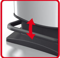 PATTUMIERA CON PEDALE 40 LT. PASO ARGENTO METALLIZZATO