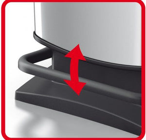 PATTUMIERA CON PEDALE 40 LT. PASO ARGENTO METALLIZZATO