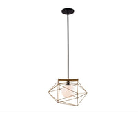 LAMPADARIO ABRAXAS E27 41X31XH150CM ORO/NERO.