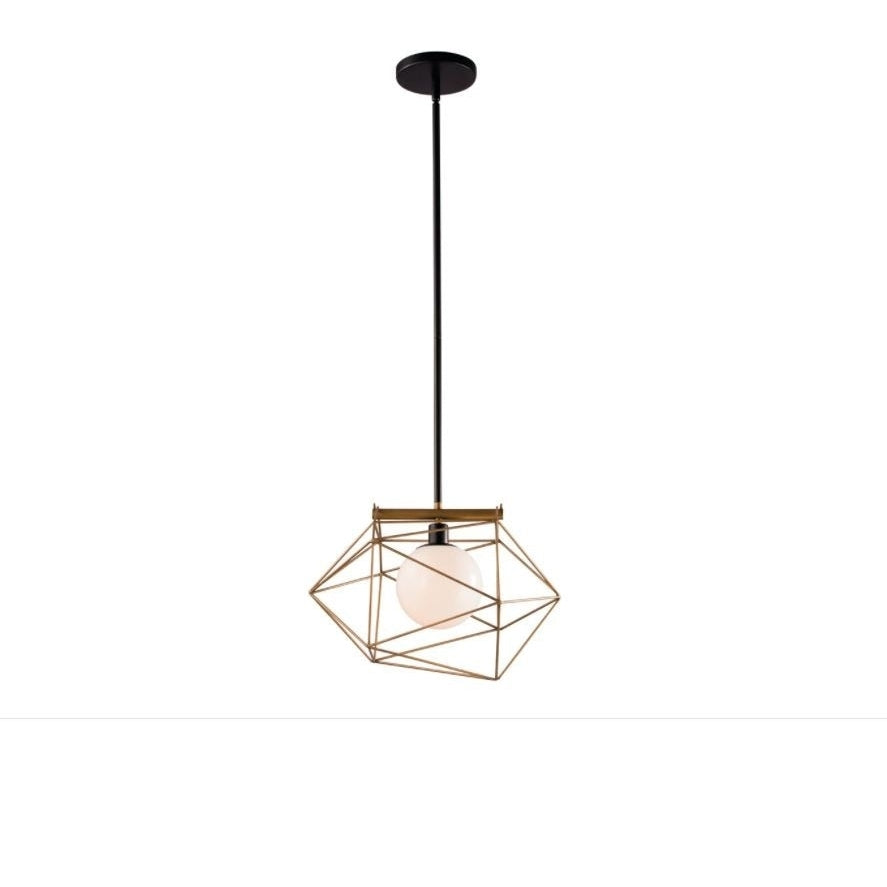 LAMPADARIO ABRAXAS E27 41X31XH150CM ORO/NERO.
