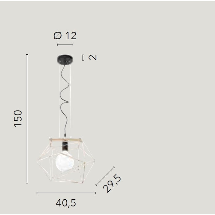 LAMPADARIO ABRAXAS E27 41X31XH150CM BIANCA.