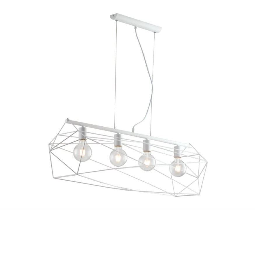 LAMPADARIO ABRAXAS 4X E27 106X31XH150CM BIANCA.