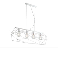 LAMPADARIO ABRAXAS 4X E27 106X31XH150CM BIANCA.