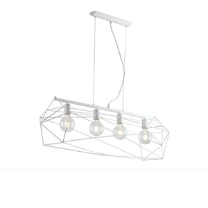LAMPADARIO ABRAXAS 4X E27 106X31XH150CM BIANCA.