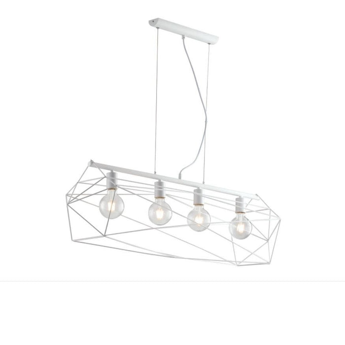 LAMPADARIO ABRAXAS 4X E27 106X31XH150CM BIANCA.