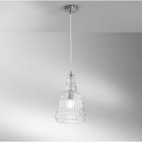 LAMPADARIO GALWAY 1XE27 D.23XH150CM TRASPARENTE.