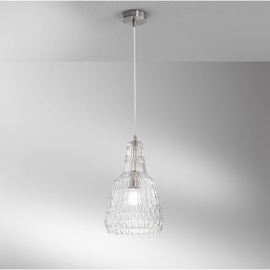 LAMPADARIO GALWAY 1XE27 D.23XH150CM TRASPARENTE.
