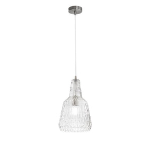 LAMPADARIO GALWAY 1XE27 D.23XH150CM TRASPARENTE.