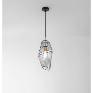 LAMPADARIO KIKO E27 D.20XH150CM NERA/ORO.