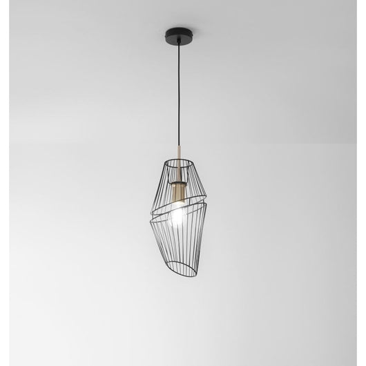 LAMPADARIO KIKO E27 D.20XH150CM NERA/ORO.