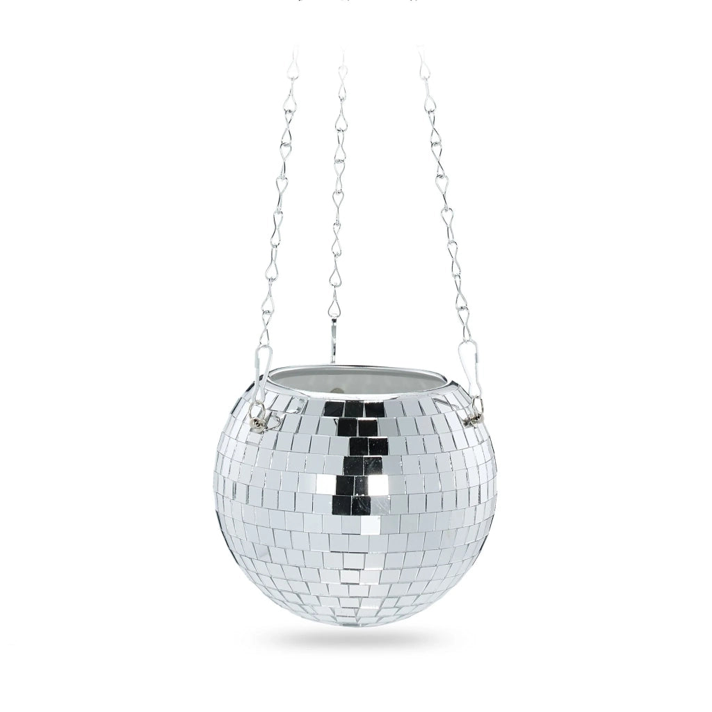 Supporto per pianta pendente design decorativo atmosfera accogliente 15 x 15 x 15 cm in metallo argentato 13_0015416