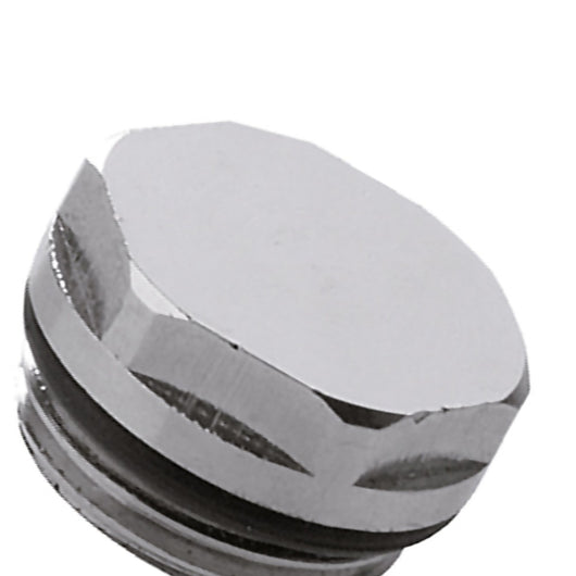 Tappo in ottone cromato per radiatori 3/8