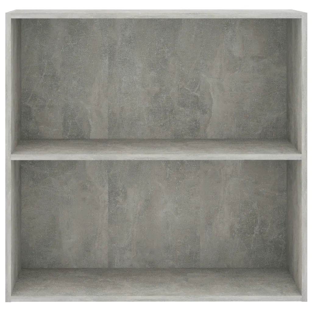 Libreria 2 Ripiani Grigio Cemento 80x30x76,5 Legno Multistrato 801003