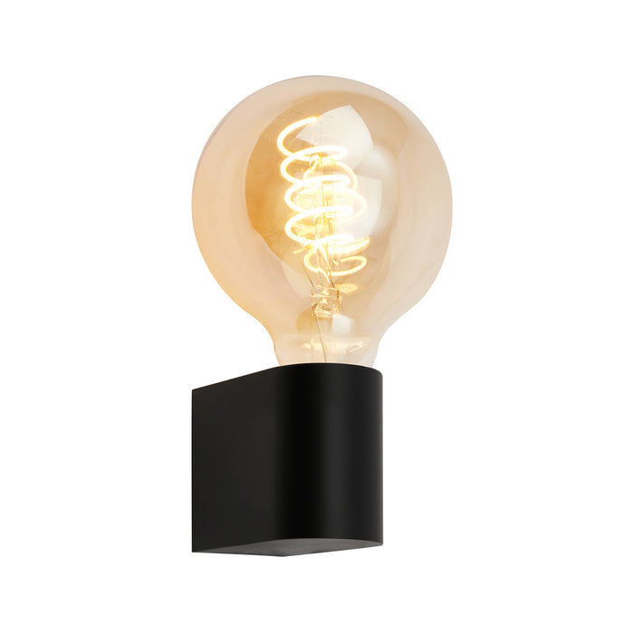 Applique Nordico Flamo Plastica Nero 1 Luce E27