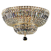 Plafoniera Contemporanea Basfor Metallo Oro 12 Luci