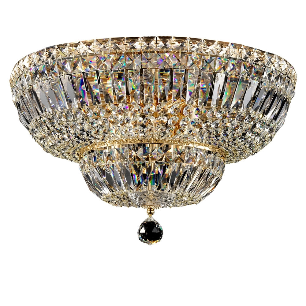 Plafoniera Contemporanea Basfor Metallo Oro 12 Luci