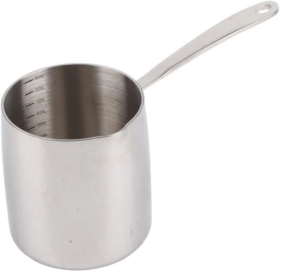 Piatto per latte - Acciaio inossidabile - 900 ml - Ciotola multifunzionale per sciogliere - Adatto per induzione - Argento