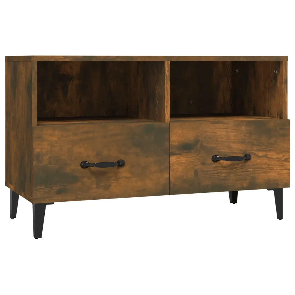Mobile Porta TV Rovere Fumo 80x36x50 cm in Legno Multistrato cod mxl 18680