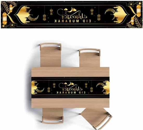 Decorazione per tavola Eid Mubarak - Islamica - Articolo da festa x cm - Tema Ramadan e Eid Mubarak - Decorazione per festa musulmana per la sala da pranzo.