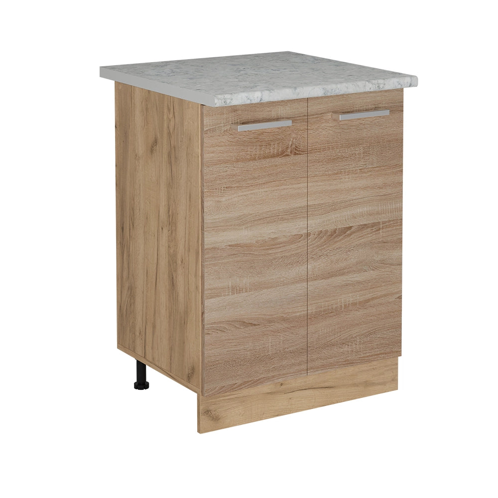 Mobiletto base cucina R-Line Sonoma/Rovere dorato 60 cm PL Marmo Vicco