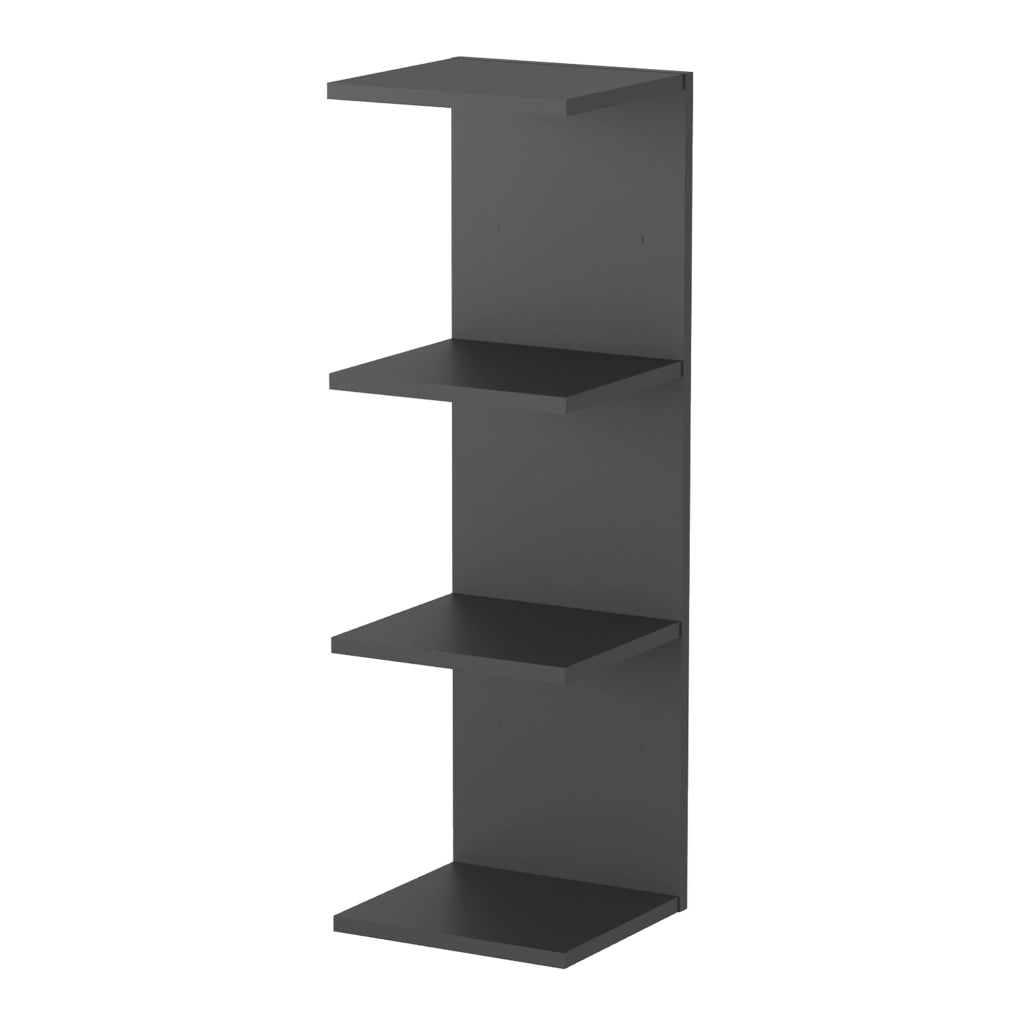Mensola da Parete Surahammar Libreria Scaffale a Muro con 4 Ripiani - Nero [en.casa]