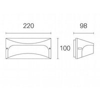 APPLIQUE LED DOME 22X10XH10CM 4000K IP54 BIANCA