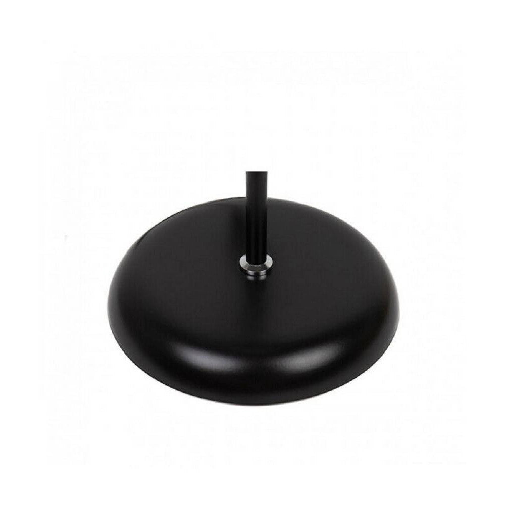 Trade Shop - Lampada Piantana Da Terra 180cm 2 Bracci Paralume Luce Orientabile Casa Ufficio - Nero