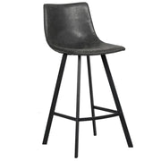 Sedia da bancone OZON – PU nero – Piedi in metallo – Altezza 98 cm – Stile industriale