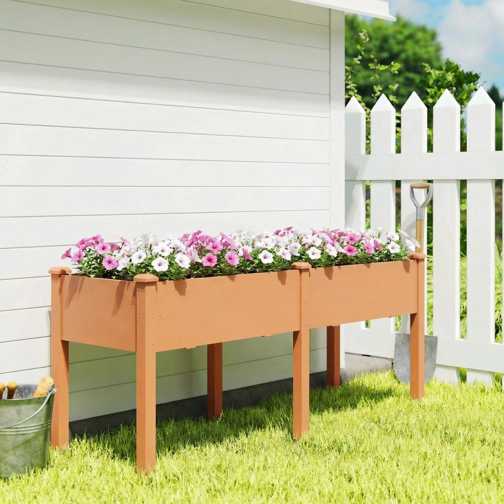 Letto da Giardino Urbano Elevato ¨C Minimal ¨C 184x59x76,5 cm Marrone