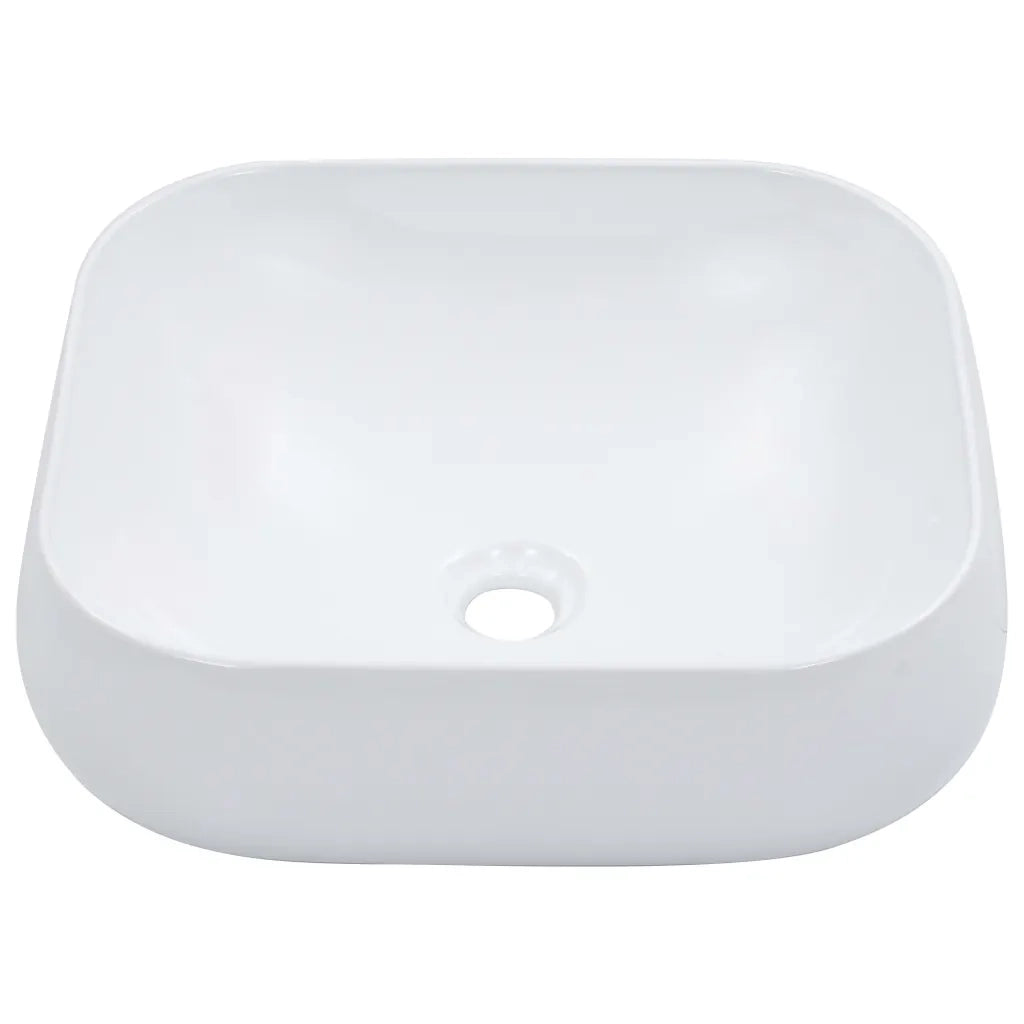 Lavandino-Lavello 44,5x39,5x14,5 cm in Ceramica Bianco