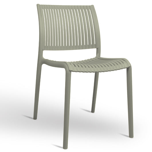 Sedia Aurora da esterno in plastica colore verde opaco modello comfort