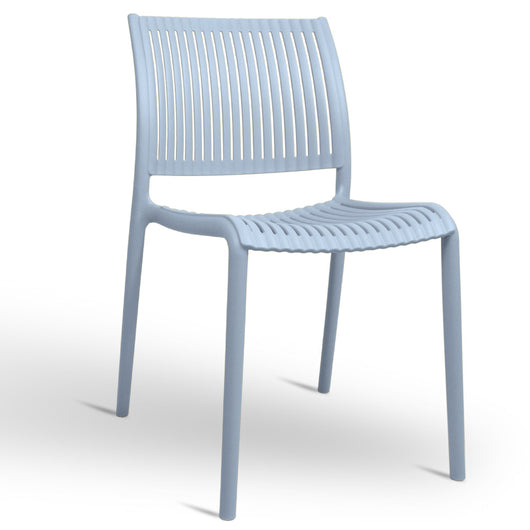 Sedia Aurora da esterno in plastica colore azzurro chiaro modello comfort