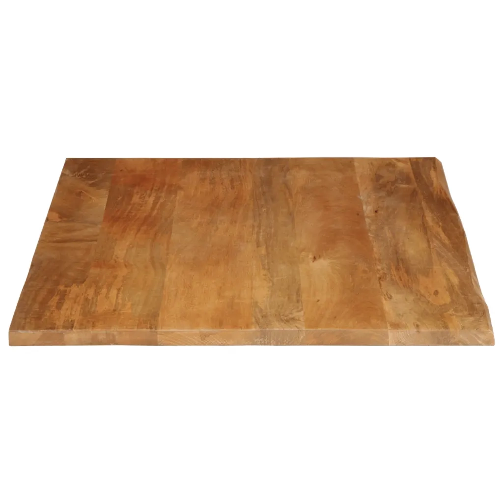 Piano Tavolo Bordi Vivi 90x80x3,8 cm in Legno Massello di Mango
