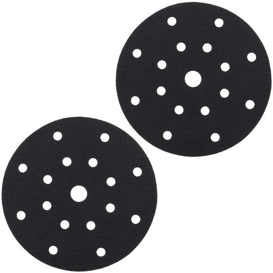 Panno di interfaccia morbido da 150 mm - 2 pezzi autoadesivi - nero - per schiumare e lucidare - compatibile con macchine pneumatiche e elettriche