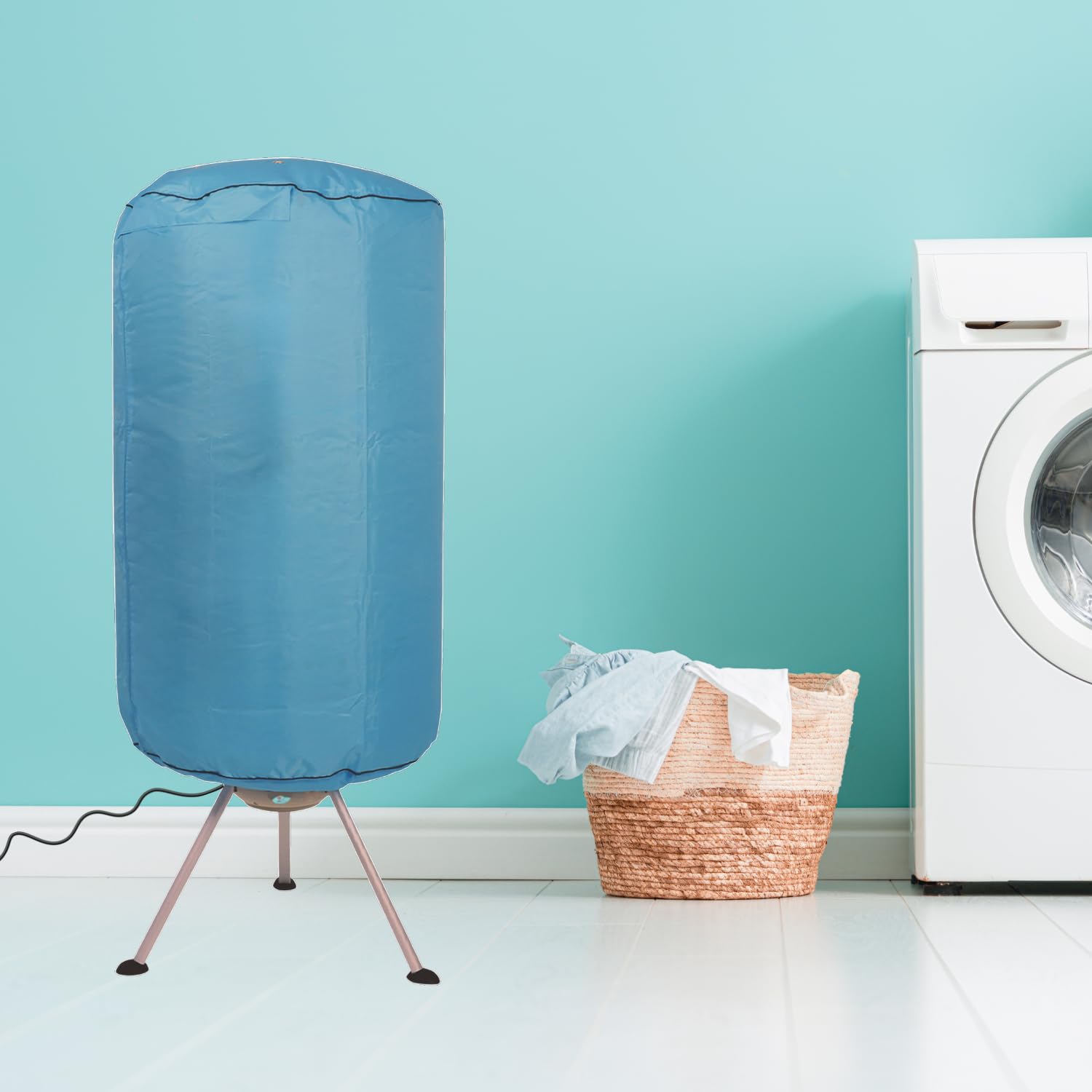 MOHOME Asciugabiancheria Elettrico Aria Calda Armadio Asciugatrice Rapida Tridimensionale Omogenea Stendibiancheria Timer Regolabile 180 min Dimensioni 152 x 66 cm Basso Consumo Portatile Silenzioso