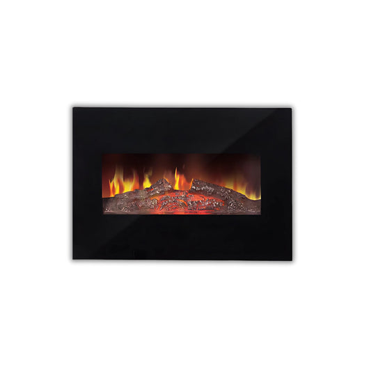 MOHOME Caminetto Elettrico Parete Camino Nero Termostato Regolabile Effetto Fuoco Fiamma Timer Telecomando Remoto Stufa Termica 2 Potenze Calore Silenzioso