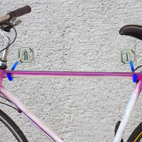 OWIJI Portabici Parete Mensola Set da 2 Supporto Pieghevole Bicicletta Acciaio Zincato Gancio Plastificato Morbido Sicuro Robusto