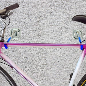 OWIJI Portabici Parete Mensola Set da 2 Supporto Pieghevole Bicicletta Acciaio Zincato Gancio Plastificato Morbido Sicuro Robusto