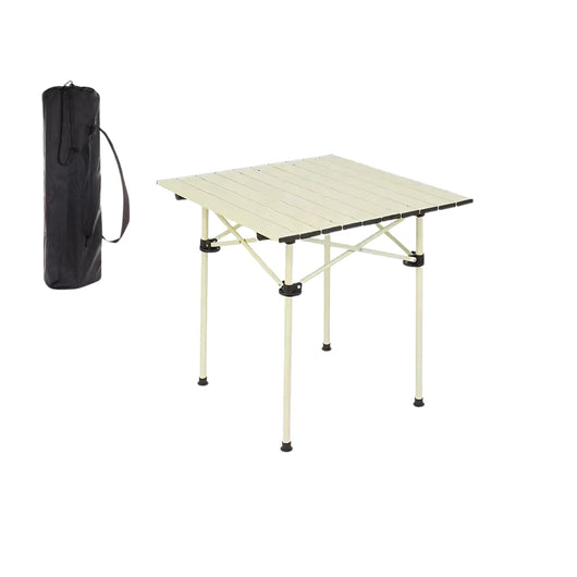 MOHOME Tavolino Pieghevole Salvaspazio Piccolo Tavolo Alluminio Dimensioni 50 x 50 x 50 cm Portatile Richiudibile Campeggio Picnic Balcone Spiaggia Casa Interni Esterni